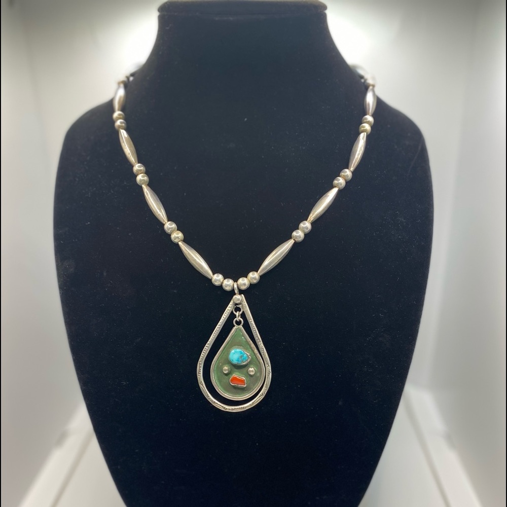 Sterling silver western style necklace